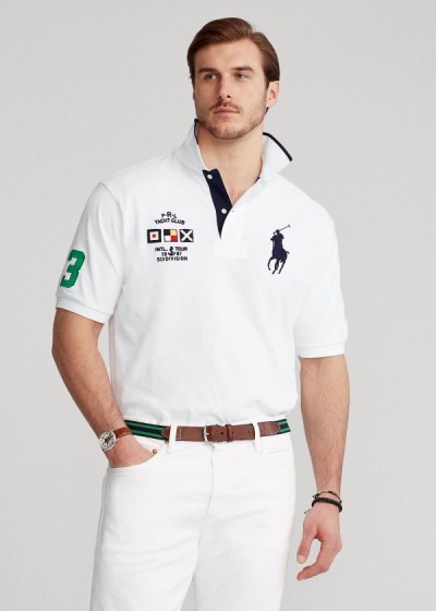 Camisa Polo Polo Ralph Lauren Hombre Blancos - Yacht Club Mesh - IUSDL6520